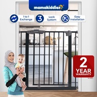 Mamakiddies 3 Safety Lock Pagar Baby Safety Gate 75-145CM Baby Gate Auto Lock Pagar Tangga Bayi Kids