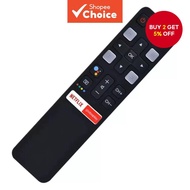 The RC802v remote control is compatible with TCL smart LCD TVs, with the same appearance and buttons