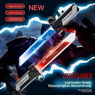 Malaysia Ready Stock RGB Lightsaber Retractable Laser Sword Double Bladed Dueling Light Saber for Ki