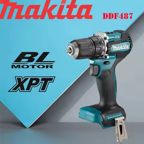 Makita Original DDF487 Cordless Driver Drill Brushless Electric Impact Screwdriver Rechargeable Powe