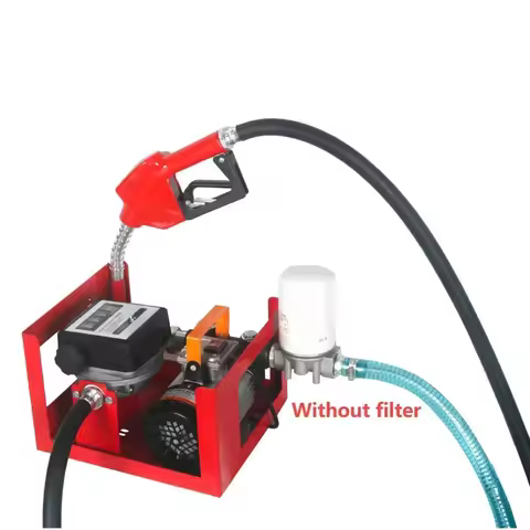 220V 550W 60LPM 25mm Diesel Transfer Pump Kit AC Combination Fuel Pump Small Fuel Dispenser With Mec