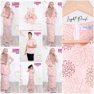 [SET 782] Ready Stock Baju Raya 2022 Kurung Moden Sedondon Ibu dan Anak Couple Light Pink Plus Size 
