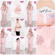 [SET 782] Ready Stock Baju Raya 2022 Kurung Moden Sedondon Ibu dan Anak Couple Light Pink Plus Size Murah