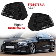 For Audi A3 S3 Sedan 2020-2023 8YG807671A 8YG807672A 1x Car Fog Light Lamp Grill Front Bumper Grille