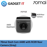 70mai Dash Cam A400 with RC09 Rear Camera (Grey)