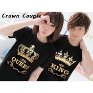 BajuCouple - Baju Couple King Queen Raja Ratu Mahkota - Kaos Couple Crown [Hitam]