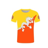 Bhutan Youth Free Custom Made Name Number Team Logo Bt T Shirt Btn Country Travel Kingdom Of Nation 