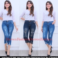 Jenner Pants Ripped 7/9. Ripped Jeans 7/9 . Rawis Jeans. Jeans Wanita Seluar Jeans Perempuan