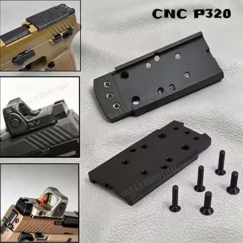2026 Tactical CNC Metal P320 M17 M18 Rear Sight Mount Plate Base Fit For S g Rm S o Universal Red Do