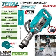 TOTAL SDS HEX DEMOLITION BREAKER TH217068 / 1700W / 50J / 6 MONTH LOCAL WARRANTY
