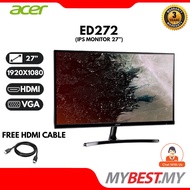 Acer ED272A 27” IPS Full HD Monitor ( 1920x1080, 4ms GTG , 75Hz, HDMI) [UM.HE2SM.A01]