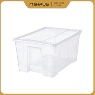 SWITZERLAND Storage box set with lid, transparent 57x39x28 cm/45 l SA1633