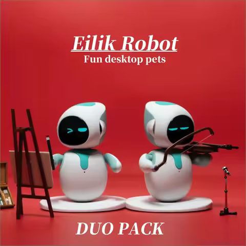 Duo Pack Eilik Robot Smart Accompany Lovely Blue AI Artificial Intelligence Robots for Children and 
