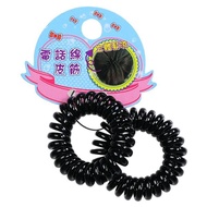 Dadaisun Telephone Line Hair Tie (665 Black Small) 2 Items [Small San Meiri] D100665