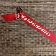 【ALPHA INDUSTRIES】REMOVE BEFORE FLIGHT專用 暗紅色紅飄帶 鑰匙圈 預購