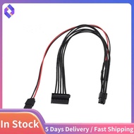 3670 Compatible Mini 6P to Small 6PIN SATA Power Cable, Right-Angle Adapter, 6 Pin to SATA 15PIN Pow