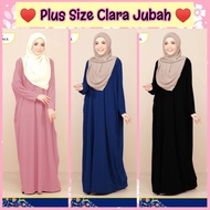 PLUS SIZE JUBAH CLARA PLAINED DRESS CUTTING LOOSE BATWING SABELLA (JUBAH MUSLIMAH) (IRONLESS)