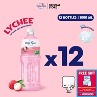 Mogu Mogu Lychee Nata de Coco Juice Drink 1000ml x 12 bottles