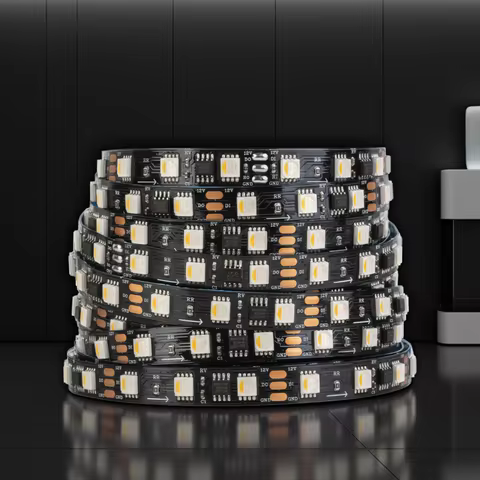 12V 24V WS2814 Led Strip Light 4 in 1 Similar SK6812 RGBW Group Addressable WS2811 RGBWW RGBCW 5050 