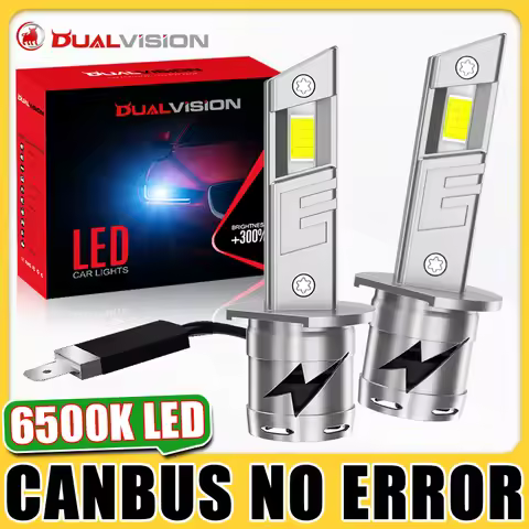 Powerful W/ Turbo Fan LED Headlight Bulb Fog Lights H1 H3 60W/2PCS 6000K Foglamp 12V 1:1 Plug and Pl