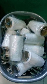 benang obras 1kg putih // benang obras // benang obras polyester // benang obras gulungan besar // c