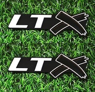 2pcs LTX Emblems Side Rear Lid Trunk 3D Badge Replacement for Chevy Corvette LS LT ZL SS LTX (Chrome