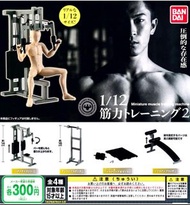 全新連機頭紙 Bandai 1/12 肌肉訓練 健身器材 扭蛋 part 2 (全4種)