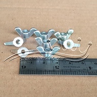 YELLOW EAR NUT M4 WING NUT M4 BUTTERFLY NUT CAST NUT 7 FOR 7 BOLT HOLE DIAMETER 4MM