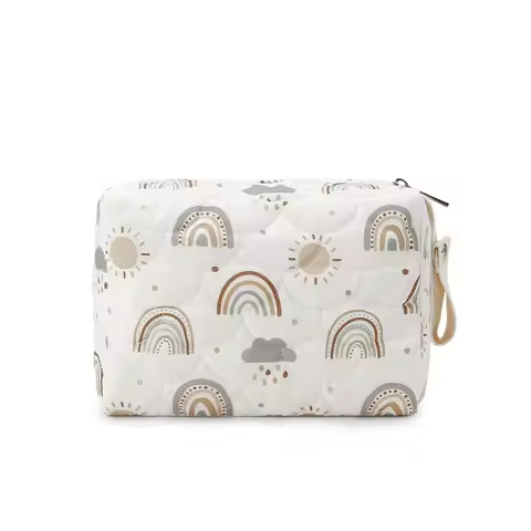 Baby Diaper Bag Waterproof Nappy Bag Nappy Caddy Organizer Reusable Rainbow Printed Stroller Hanging