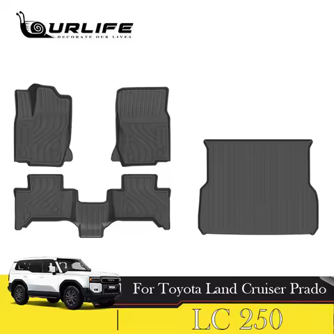 For 2024 Toyota Land Cruiser 250 Prado LC250 2024 2025 Floor Mat Car Trunk Mat TPE Waterproof Foot M