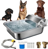 2Gal/7.5L Automatic Water Dispenser for Dogs, Automatic Dog Waterer for Indoor/Outdoor, Stainless St