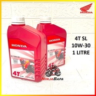 4T 10W30 SJ10W30 4T OIL LUBRICANT MINYAK HITAM 4T 1 LITER 100% ORIGINAL GENUINE PARTS