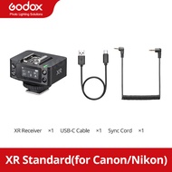 Godox TTL เครื่องรับสัญญาณไร้สาย XR S/C/N Godox Wireless X พร้อม X3และ X3Pro สำหรับโซนี่นิกอนแคนอน