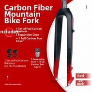Semi-matte Semi-gloss Hydraulic Disc Brake Full Carbon Fiber Rigid Bike Fork 26/27.5/29 Inch