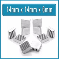 heatsink Cooling Cooler Aluminum Radiator Block Cooler 14x14x6mm IC Fin Box Size 14mm x 14mm x 6mm