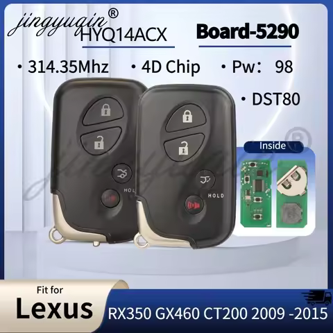 jingyuqin Remote Car Key Fob For Lexus RX270 RX300 RX350 RX450 LX570 GX460 CT200 2009-2015 314/315MH