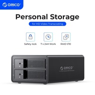 ORICO 2 Bay USB 3.0 to SATA 3.5 inch Chia External Hard Drive Enclosure Support 32TB 2 x 16TB Alumin