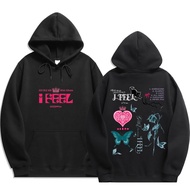 Kpop GIDLE Hoodies อัลบั้ม I Feel Merch Y2k พิมพ์ลายแฟชั่นเสื้อฮู้ดดี้สำหรับผู้หญิงและผู้ชายฤดูใบไม้