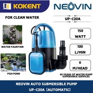 NEOVIN AUTO SUBMERSIBLE PUMP UP-C20A (1"X150WX6M/HX100L/M) (CLEAN WATER)