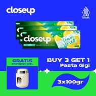 Closeup White Attraction Pasta Gigi Natural Smile 100g isi 3 FREE Dispenser Odol Otomatis