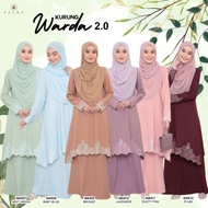 BAJU KURUNG WARDA 2.0 RAYQA / BAJU KURUNG LACE MINT GREEN BABY BLUE / BAJU PLUSSIZE WANITA