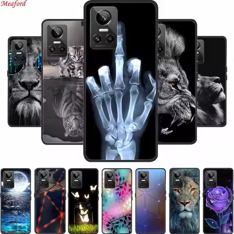 Phone Case For Realme GT Neo3 Case Black Silicone Soft Back Cover For Realme GT Neo 3 Phone Case Cov