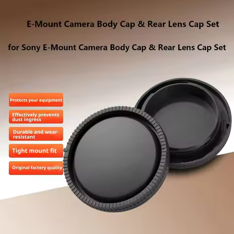 Set Body Cap & Lens Rear Cap Cover for sony A5000 A5100 A6000 A6300 A6400 A6500 A7 A7 II III A7R A7S