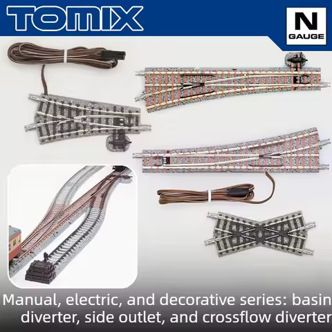TOMIX N Scale 1/160 Model Train Tracks Manual and Electric Turnouts Safety Siding Crossover and Dior