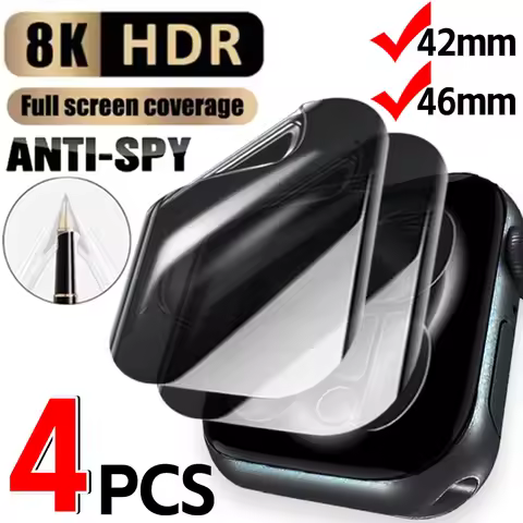4/1pcs Anti-spy for Apple Watch S10/S11 42mm 46mm Soft Hydrogel Film Screen Protector for IWatch Ser