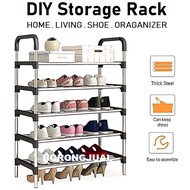 DIY Stainless Steel Tier Layer Shoes Storage Rack Adjustable Shoe Cabinet Organizer Drying Shelf / R