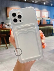 Softcase Transparant Card Holder For SAMSUNG A02 A02S A03 A03S A04 A10S A13 4G 5G A14 4G A20 A30 A20