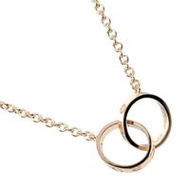 Pre-owned Cartier Baby Love necklace in 18K pink gold, approximately 6.48g.