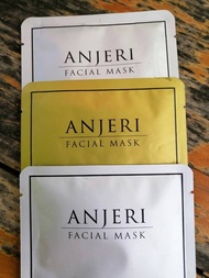 Anjeri มาส์กหน้า Anjeri Facial Mask ((1กล่อง))  สีทอง สีเงิน แผ่นมาส์กหน้า สูตรผิวขาว แท้ 💯%