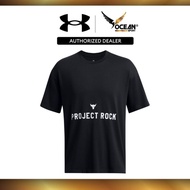 Under Armour Men Project Rock Heavyweight Badge of Honor Short Sleeve T-Shirt - Black/White 1386892-